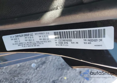 2015 Chrysler 200 Limited from USA, damaged, VIN 1C3CCCAB6FN503926